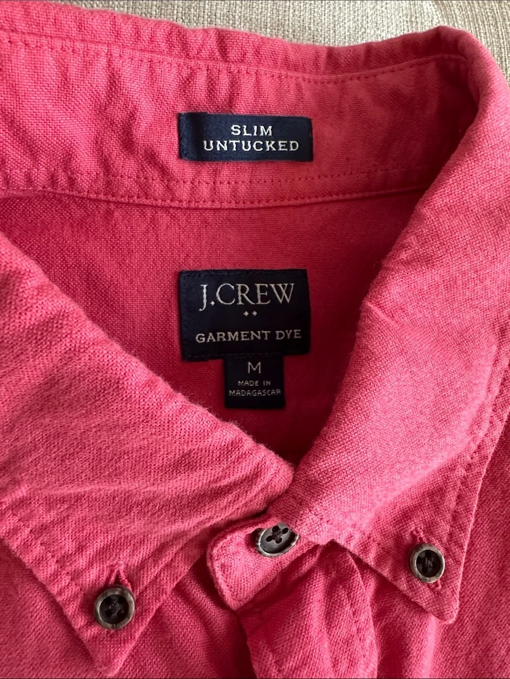 J. Crew Coral Button-Down Long Sleeve Shirt